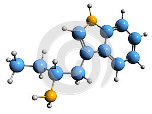 3D image of alpha-Ethyltryptamine skeletal formula