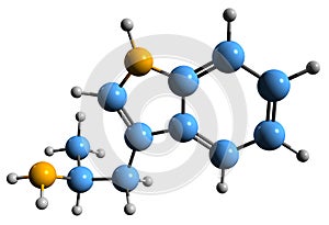 3D image of alpha-Methyltryptamine skeletal formula