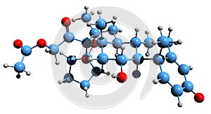 3D image of Amcinonide skeletal formula