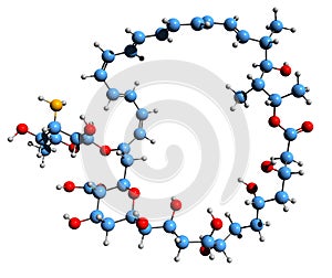 3D image of Amphotericin B skeletal formula