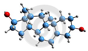 3D image of Androstanediol skeletal formula