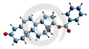3D image of Androstanolone benzoate skeletal formula