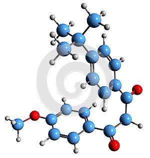 3D image of avobenzone skeletal formula