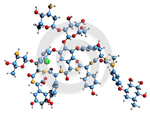 3D image of Avoparcin skeletal formula