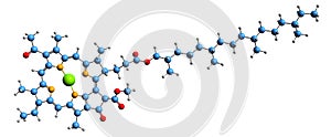 3D image of Bacteriochlorophyll b skeletal formula