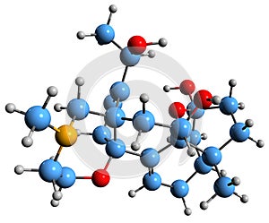 3D image of Batrachotoxin A skeletal formula