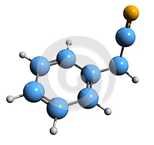 3D image of Benzyl cyanide skeletal formula