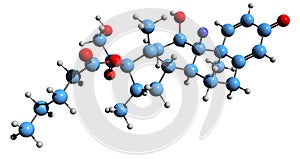 3D image of Betamethasone valerate skeletal formula