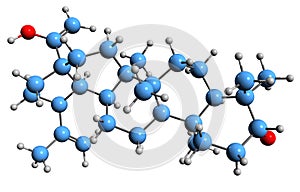 3D image of Betulinic acid skeletal formula