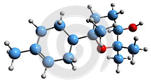 3D image of Bisabolol oxide A skeletal formula