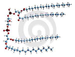 3D image of bisphosphatidylglycerol skeletal formula