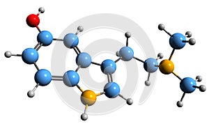 3D image of Bufotenin skeletal formula