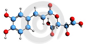 3D image of Caftaric acid skeletal formula