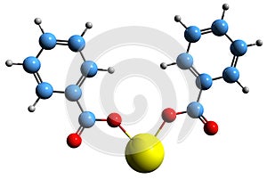 3D image of Calcium benzoate skeletal formula