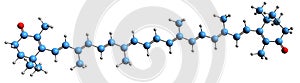 3D image of Canthaxanthin skeletal formula