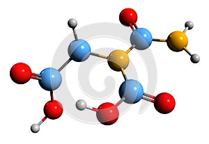 3D image of Carbamoyl aspartic acid skeletal formula