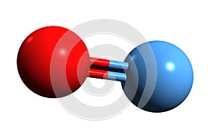 3D image of carbon monoxide skeletal formula