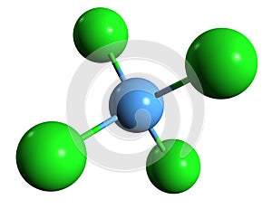 3D image of Carbon tetrachloride skeletal formula