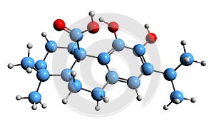 3D image of Carnosic acid skeletal formula