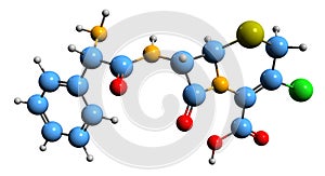 3D image of Cefaclor skeletal formula