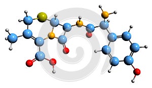 3D image of Cefadroxil skeletal formula