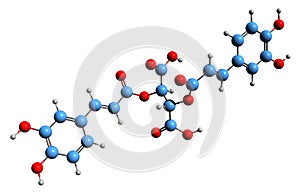 3D image of Chicoric acid skeletal formula