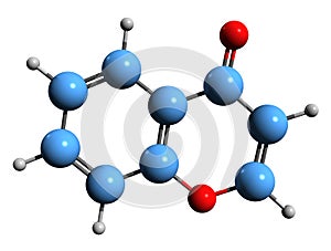 3D image of Chromone skeletal formula