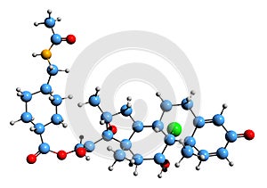 3D image of Ciclometasone skeletal formula