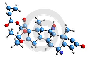 3D image of Ciprocinonide skeletal formula