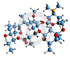 3D image of Clarithromycin skeletal formula