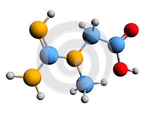 3D image of creatine skeletal formula