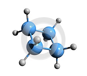 3D image of cyclobutane skeletal formula