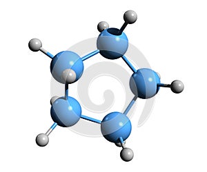 3D image of cyclopentane skeletal formula