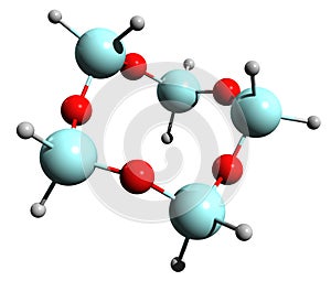 3D image of Cyclopentasiloxane skeletal formula