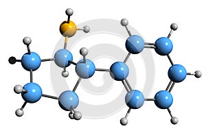 3D image of Cypenamine skeletal formula
