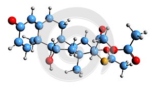 3D image of Deflazacort skeletal formula