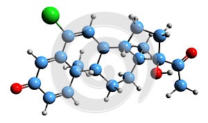3D image of Delmadinone skeletal formula