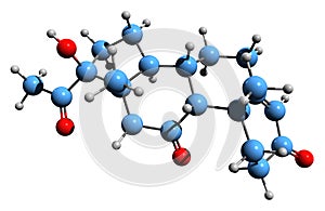 3D image of Deoxycortisone skeletal formula