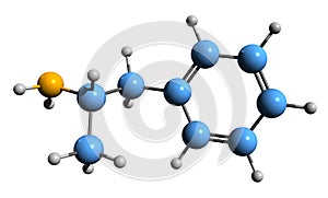 3D image of Dextroamphetamine skeletal formula