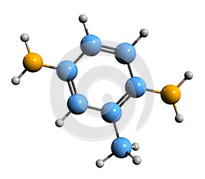 3D image of Diaminotoluene skeletal formula