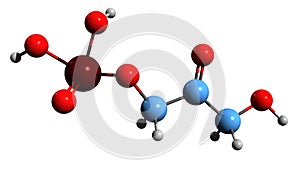 3D image of Dihydroxyacetone phosphate skeletal formula