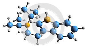 3D image of Diisopropyltryptamine skeletal formula