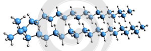 3D image of Dimethyldioctadecylammonium chloride skeletal formula