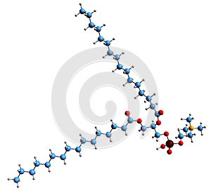 3D image of Dipalmitoylphosphatidylcholine skeletal formula