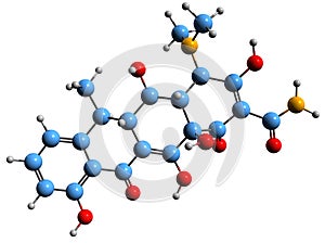 3D image of Doxycycline skeletal formula