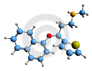 3D image of Duloxetine skeletal formula