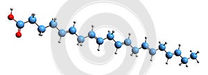 3D image of Eicosapentaenoic acid skeletal formula