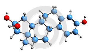 3D image of Epiestriol skeletal formula