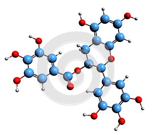 3D image of Epigallocatechin gallate skeletal formula