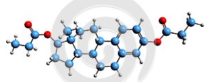 3D image of Estradiol dipropionate skeletal formula